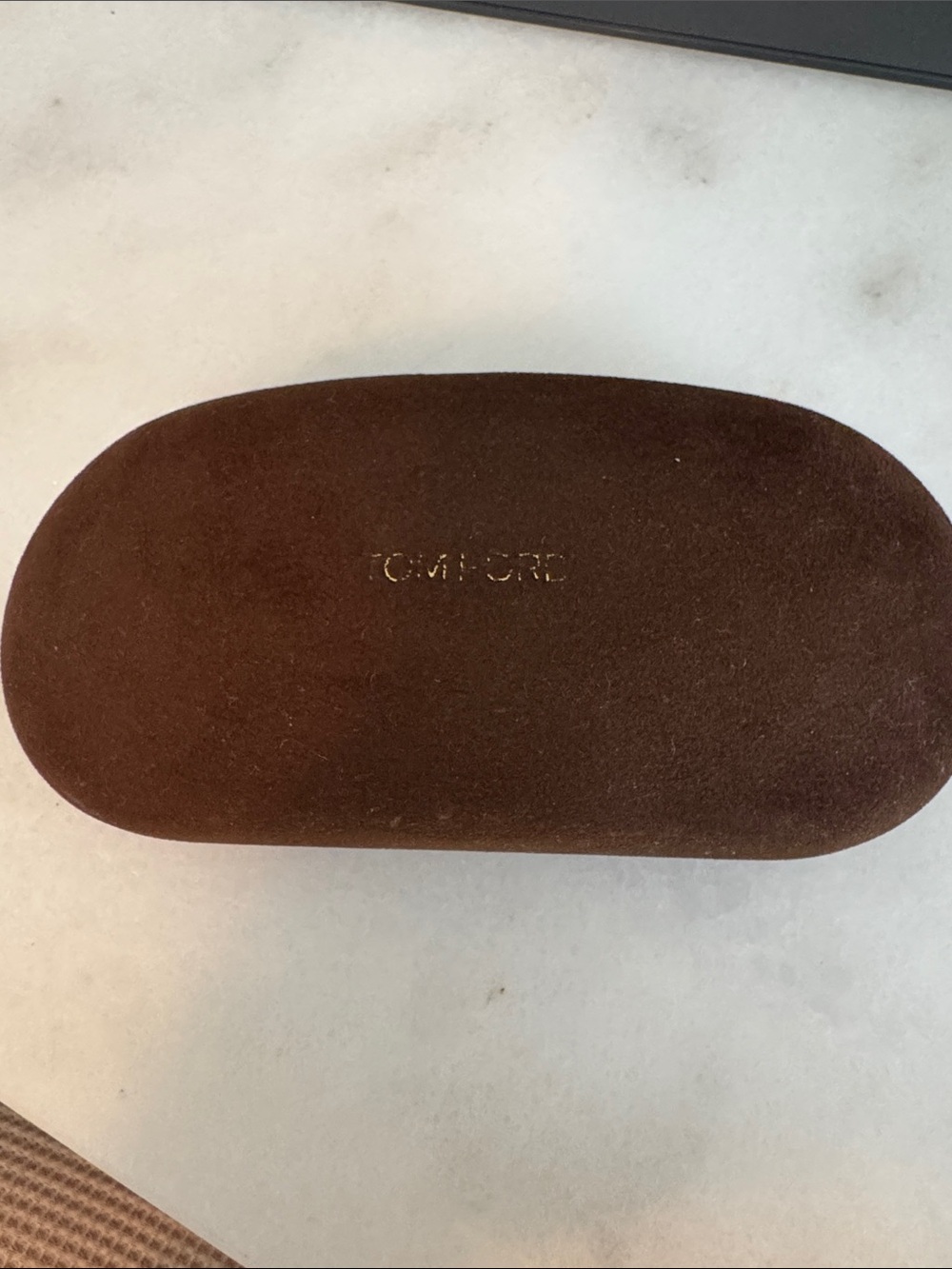 Tom Ford Brown Suede Sunglasses Case